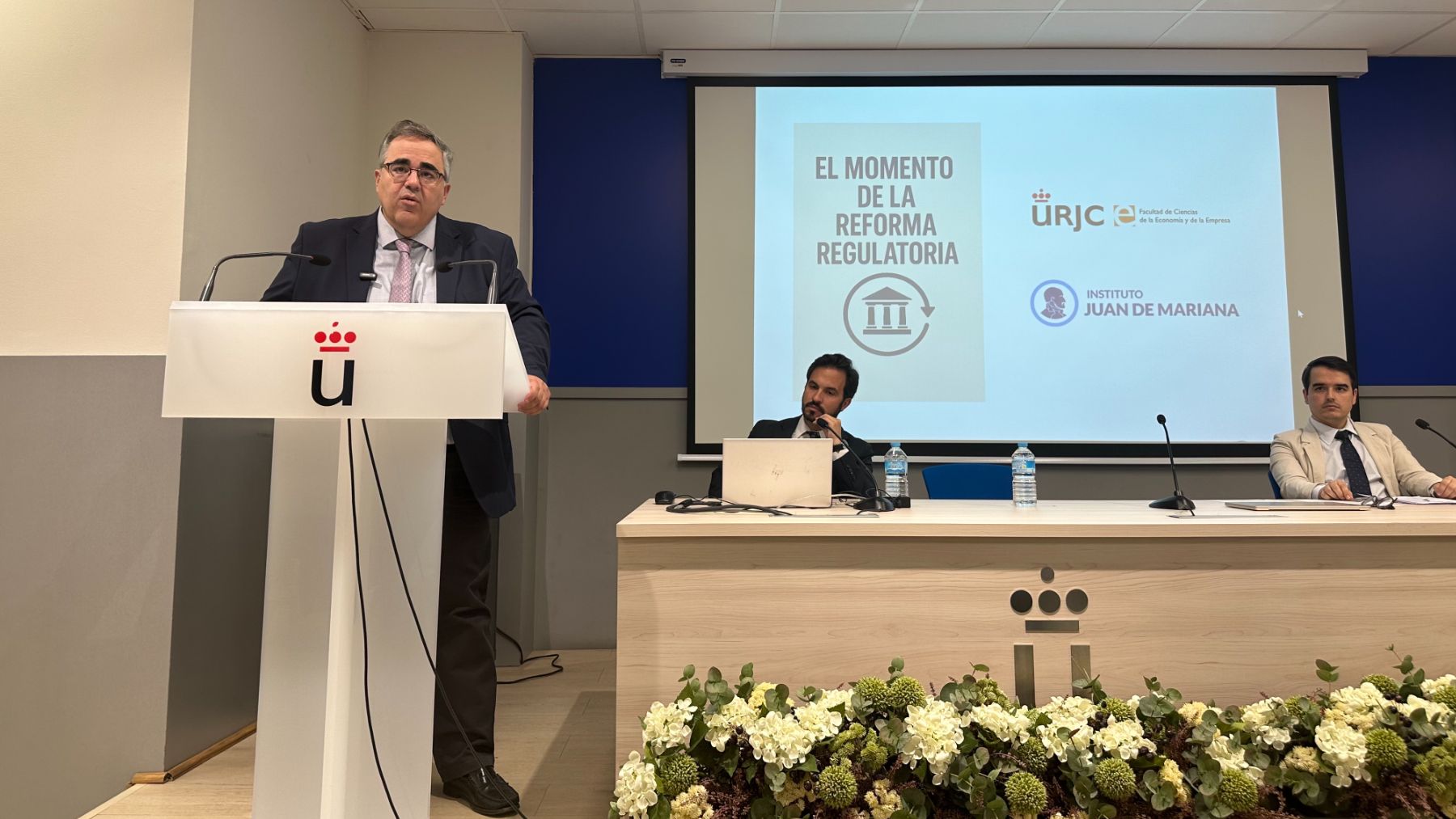 Gregorio Izquierdo (CEOE), durante la presentación del último informe del IJM.