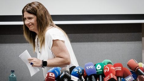 La exconcejal socialista Leire Díez comparece tras darse de baja como afiliada del PSOE. EP