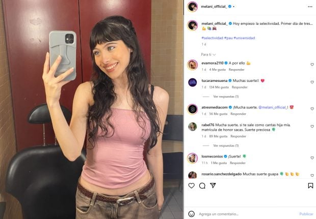 Melani García en Instagram.