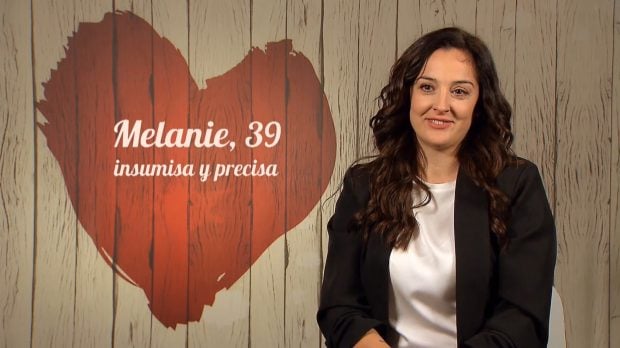Melanie en First Dates. (Mediaset)