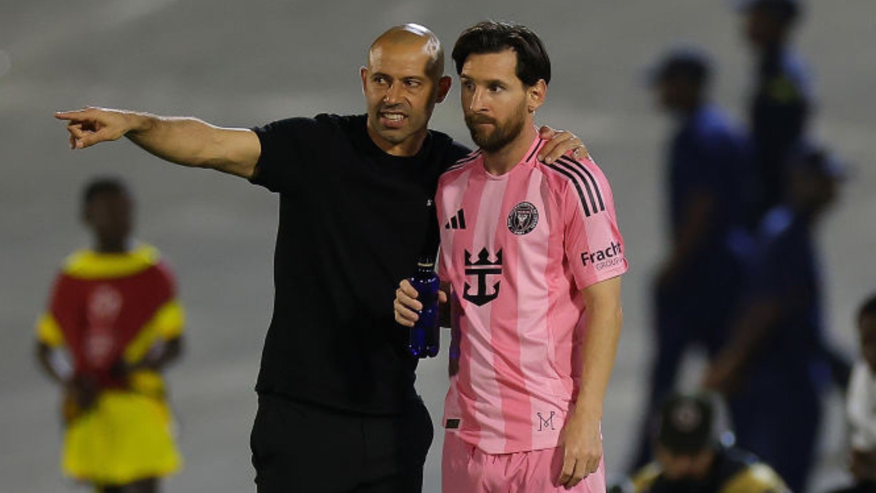 Javier Mascherano y Leo Messi. (Getty)