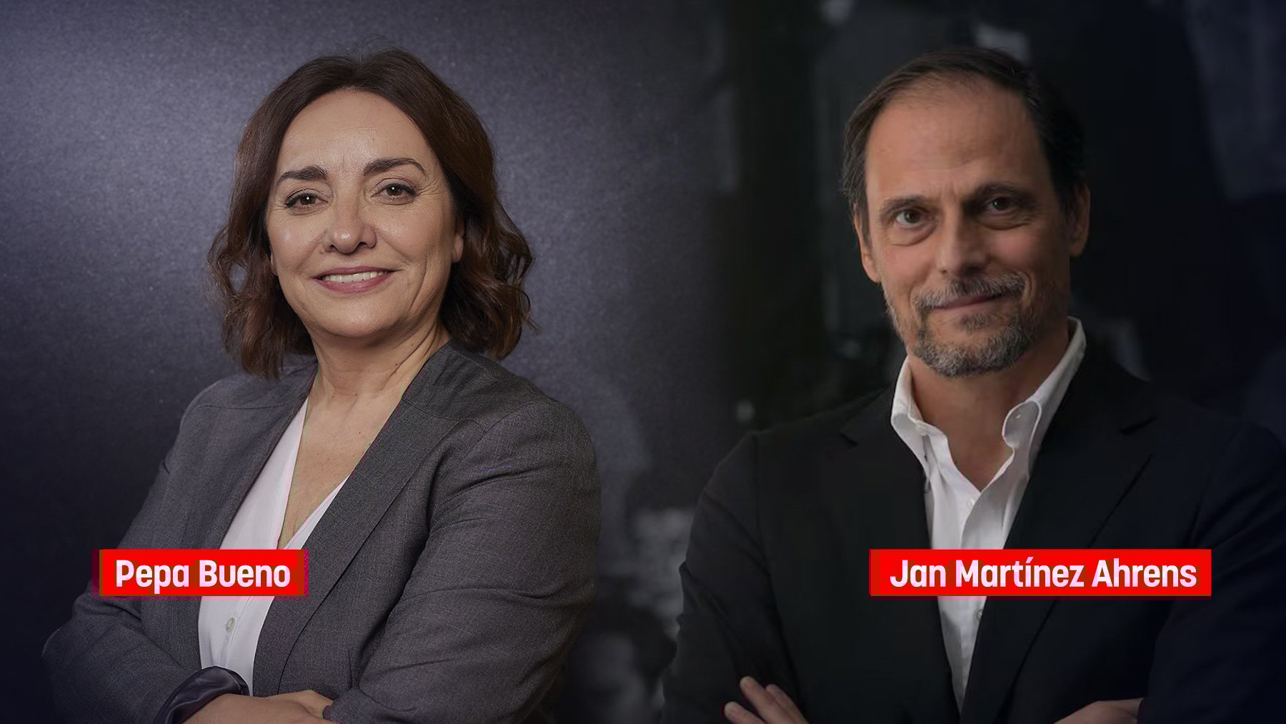 Pepa Bueno y Jan Martínez Ahrens.