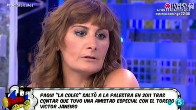 Paqui 'La Coles' en 'Sálvame'. (Mediaset)