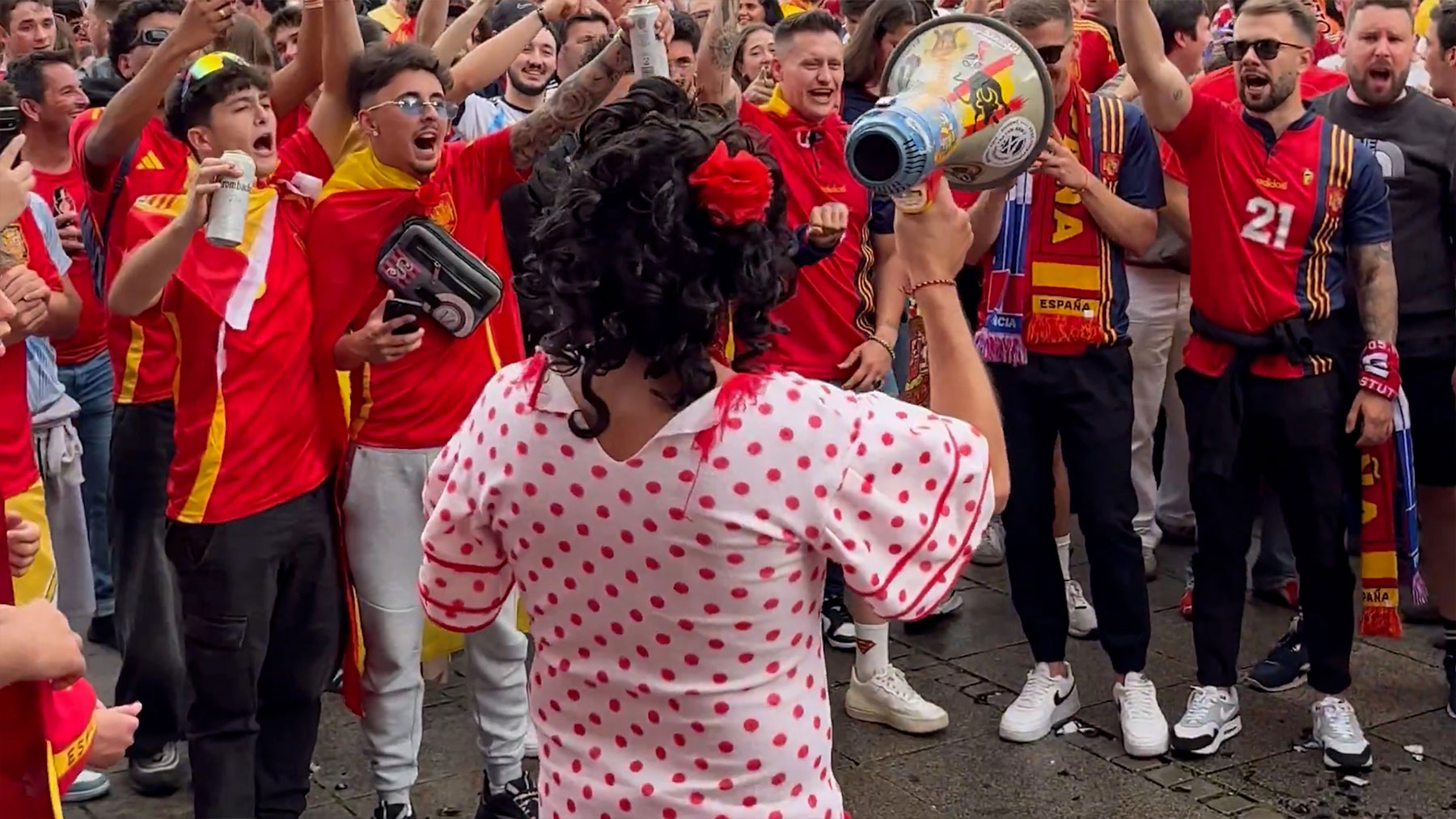 Aficionados de España en Stuttgart.