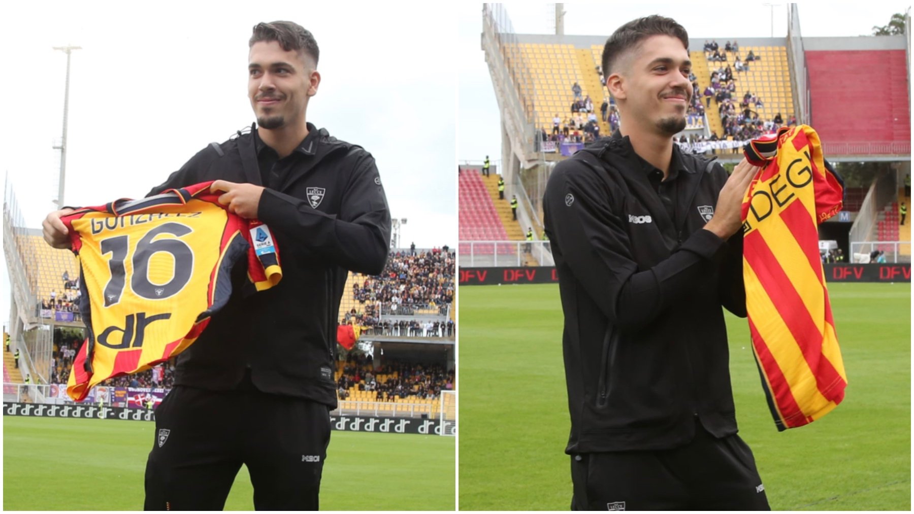 Joan González en su despedida. (US Lecce)