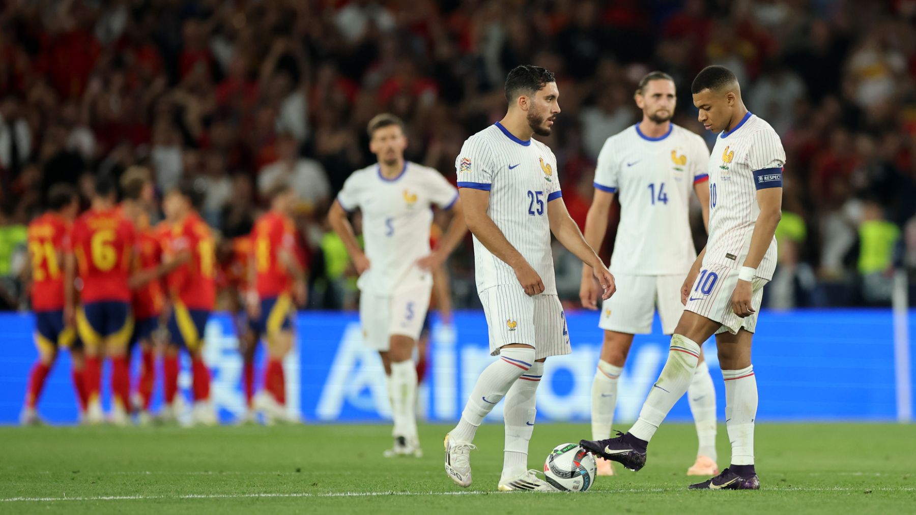 Goleada de España a Francia. (Getty)