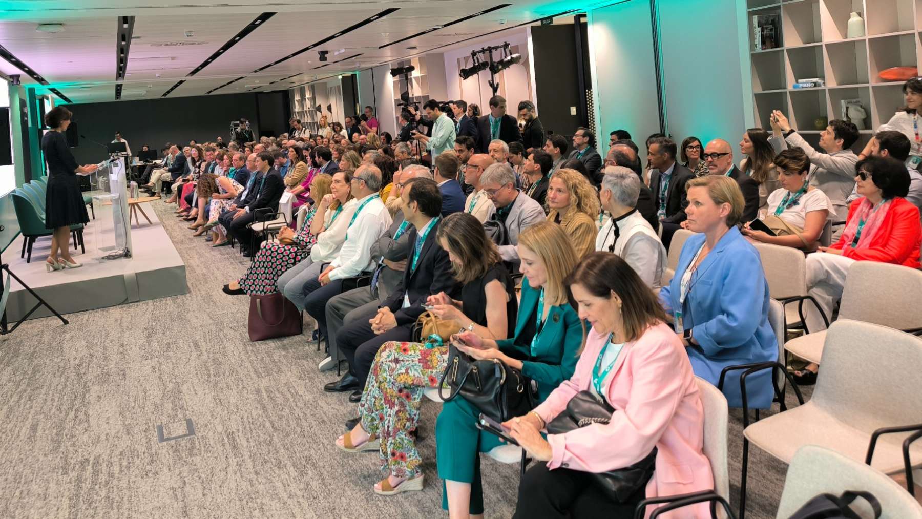 Momento de la inauguración de la nueva sede de MSD en Madrid.