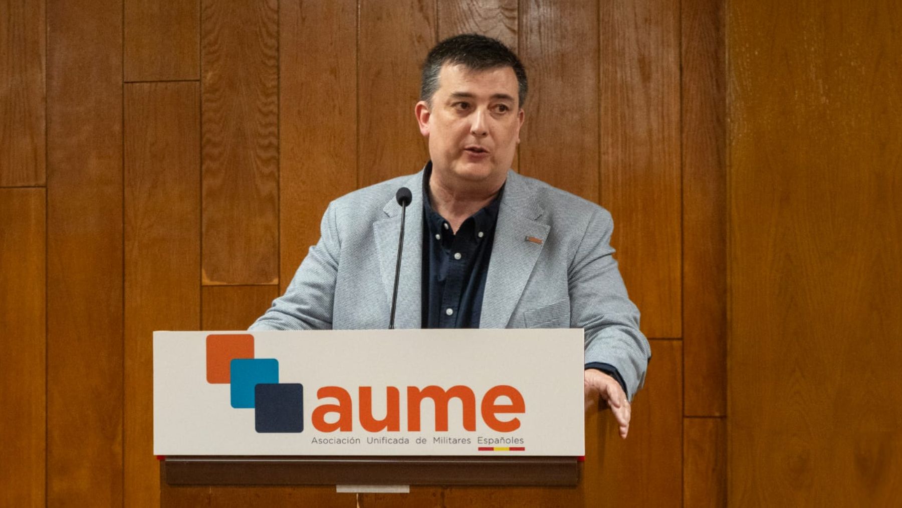 Iñaki Unibaso, secretario general de la Asociación Unificada de Militares Españoles (AUME).
