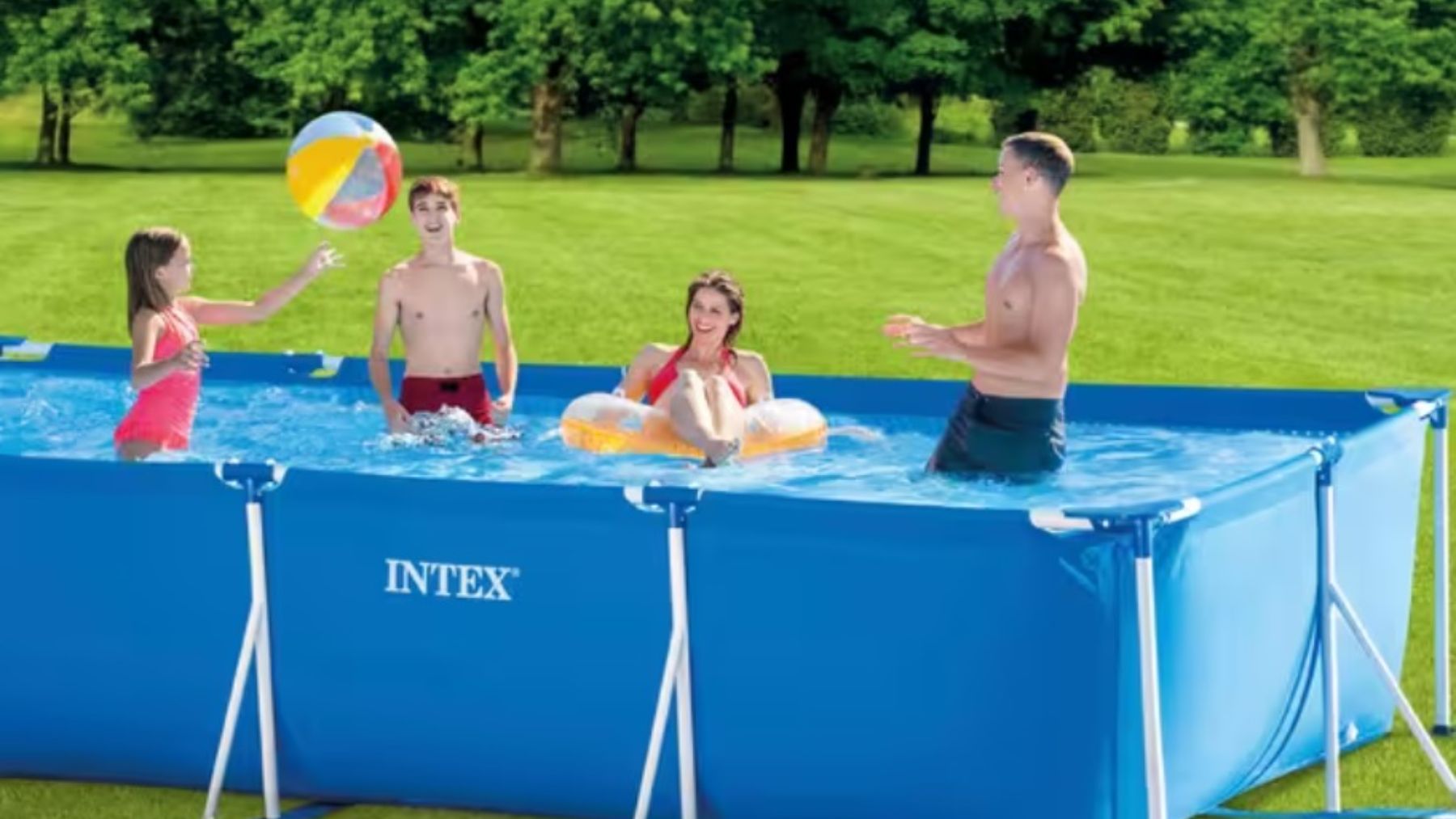Piscina desmontable de Decathlon.