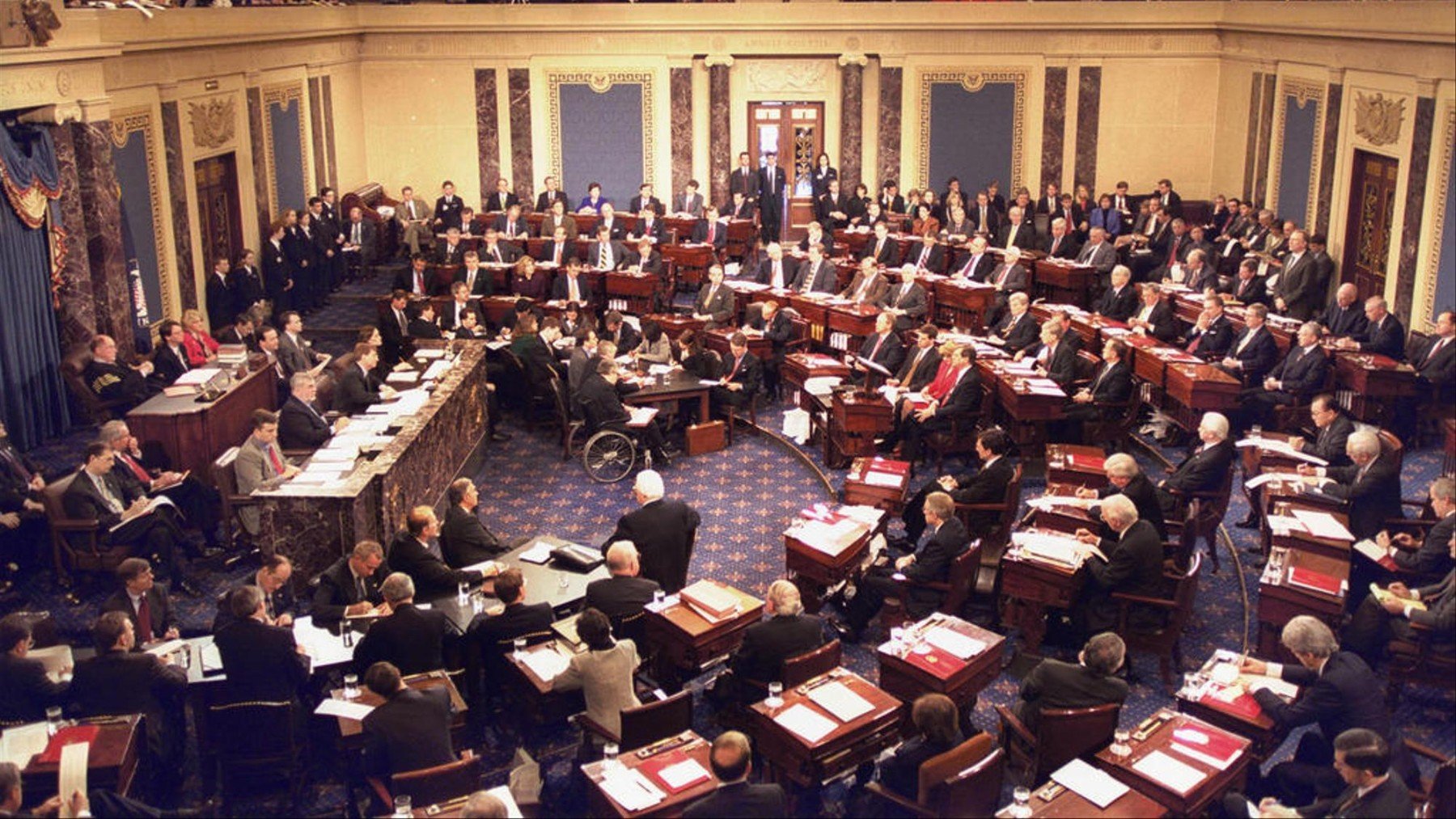 El Senado de Estados Unidos durante el ‘impeachment’ a Bill Clinton. (Foto: internet)