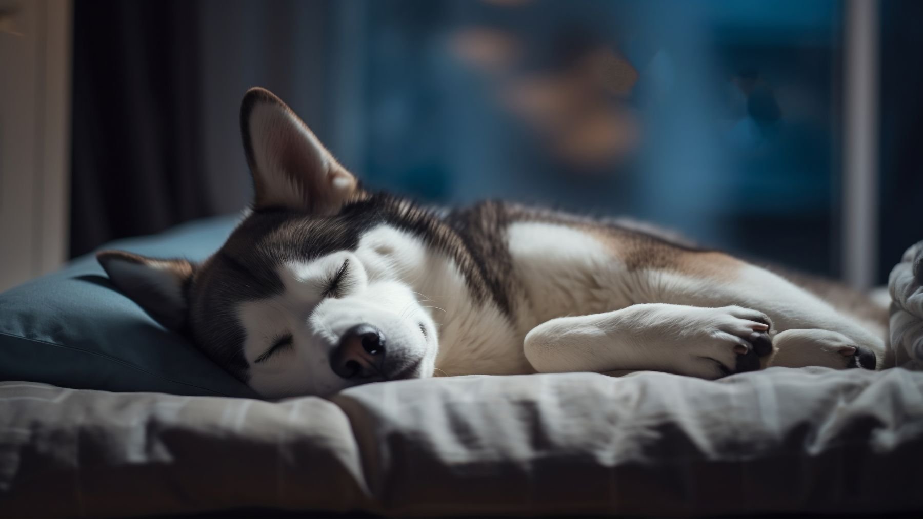 Un perro durmiendo a oscuras. Foto: Freepik IA