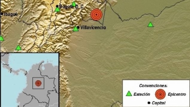 Terremoto, Colombia