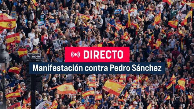 Manifestación del 8J en directo: miles de personas marchan en Madrid contra Pedro Sánchez