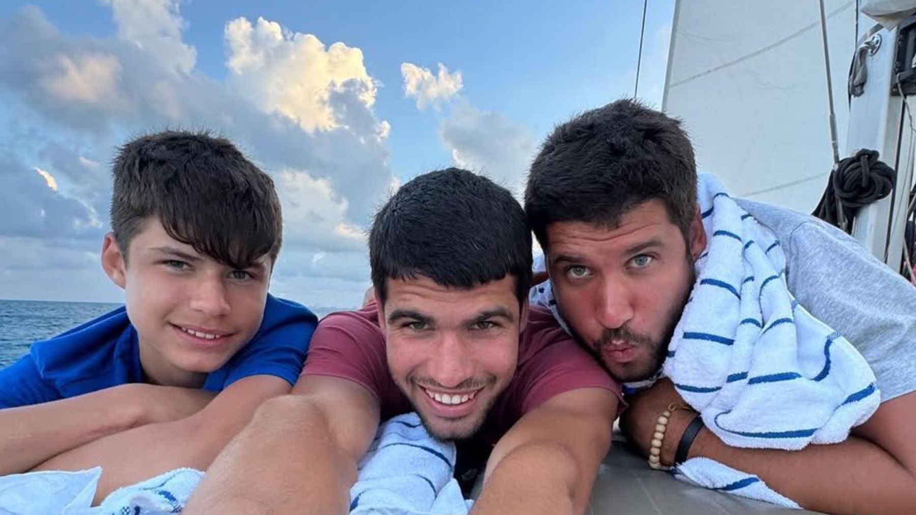 Jaime, Carlos y Álvaro Alcaraz.
