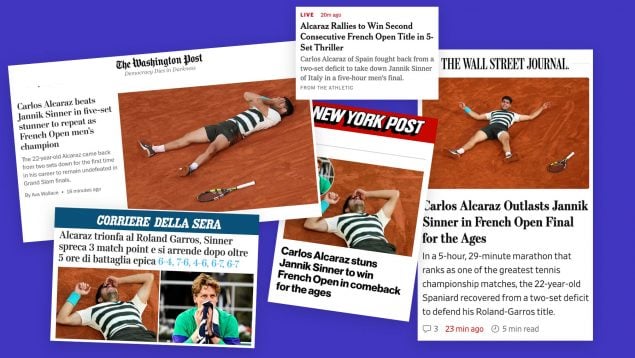 Carlos Alcaraz prensa internacional