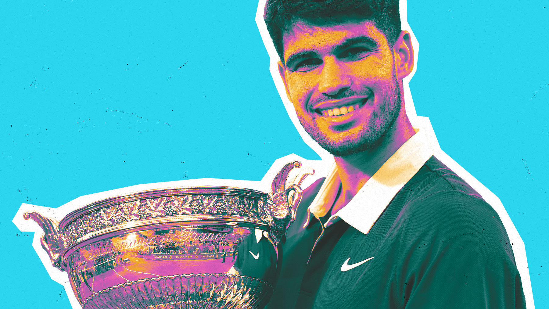Alcaraz posa con el trofeo de Roland Garros.