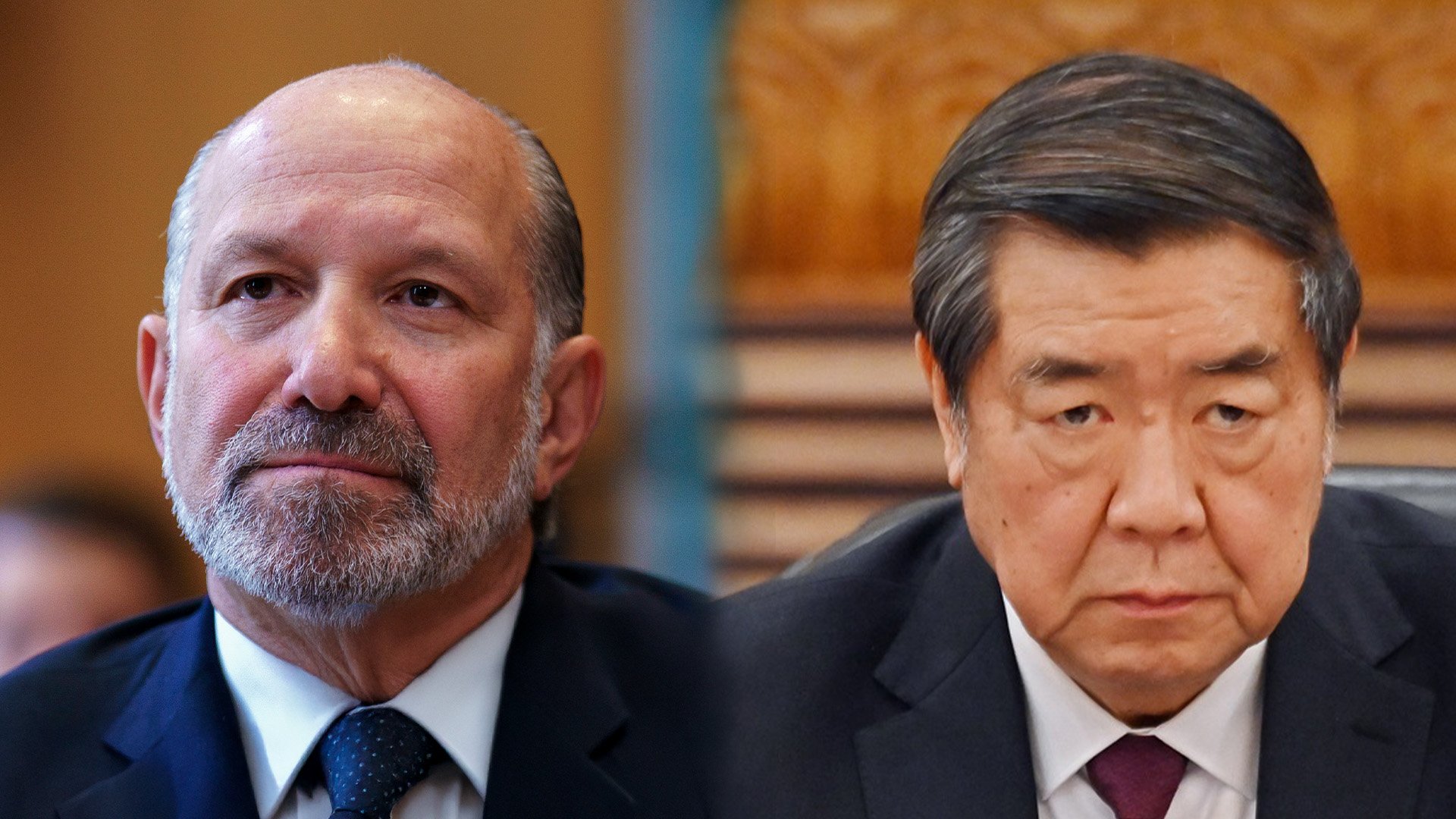 El secretario del comercio, Howard Lutnick de EEUU (izquierda) y el vice primer ministro de China, He Lifeng.