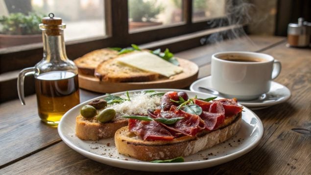 Desayuno, comida, tostadas