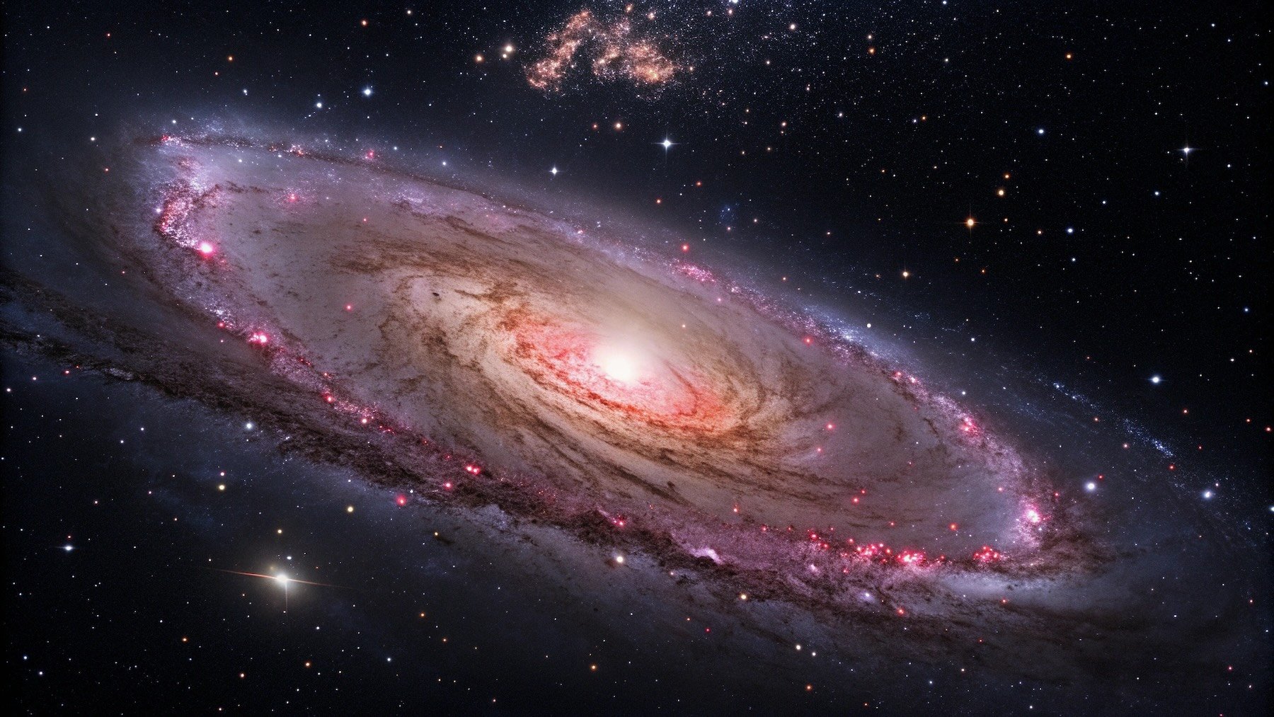 Recreación de una galaxia.