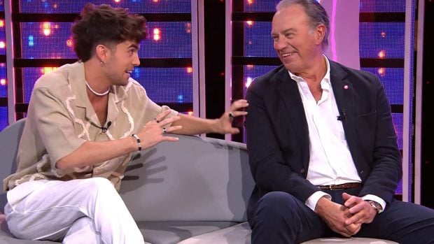 Mikel Herzog Jr y Bertín Osborne en Tu cara me suena. (Atresmedia)