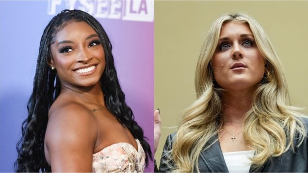 Simone Biles, Riley Gaines, trans