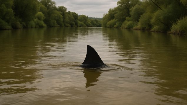 tiburón en uno de los mayores ríos de España