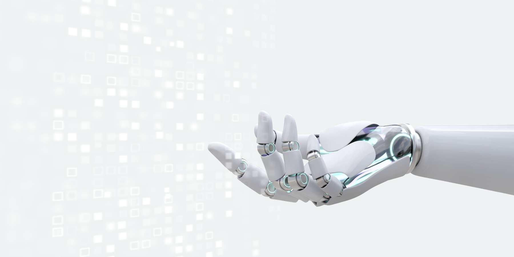 Mano de robots colaborativos.