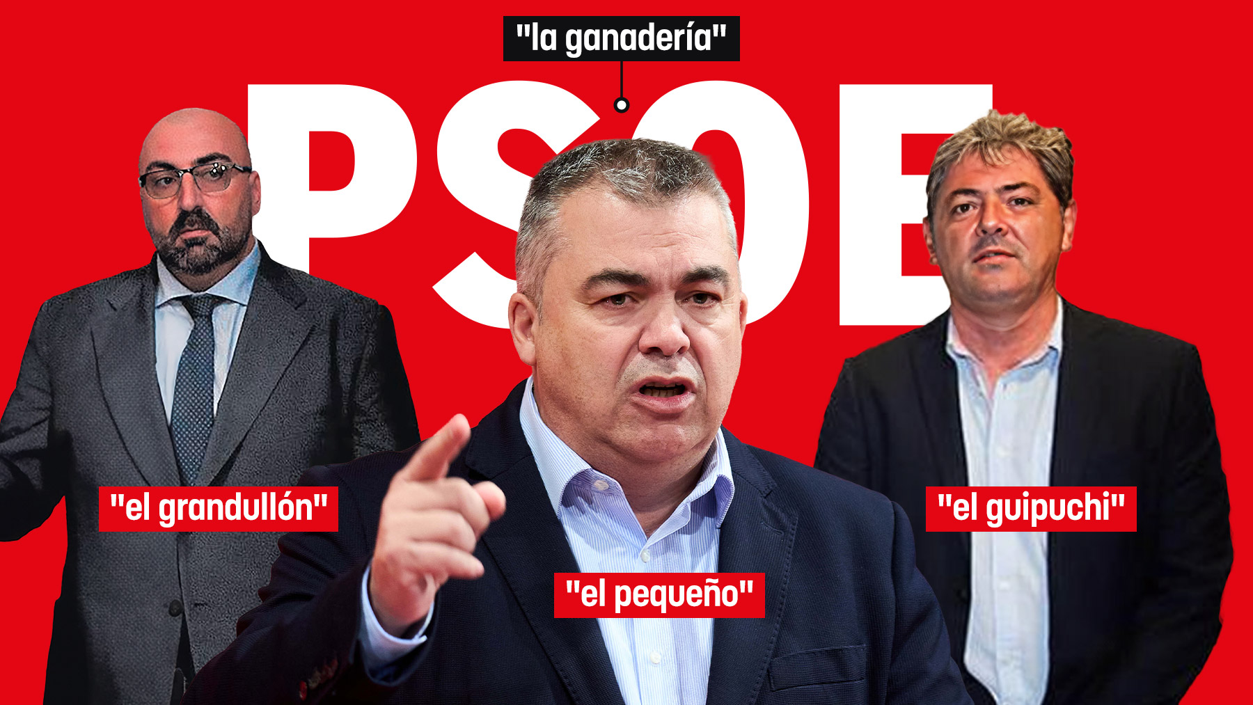 Koldo García, Santos Cerdán y Antxon Alonso.
