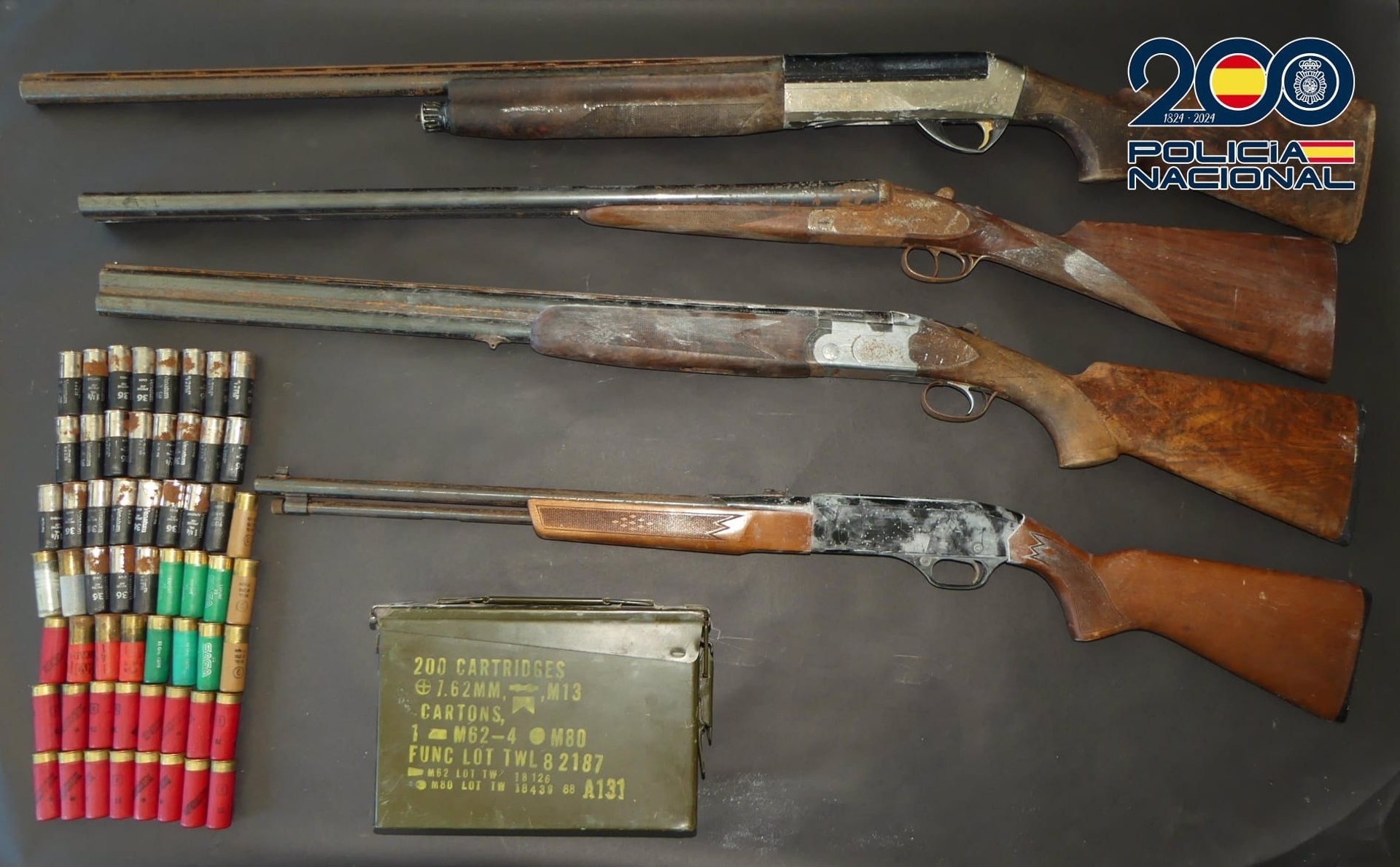 Armas intervenidas al detenido en Ciutadella. POLICÍA NACIONAL