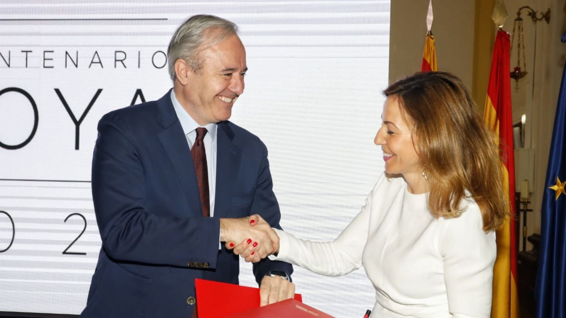 Jorge Azcón y Natalia Chueca.