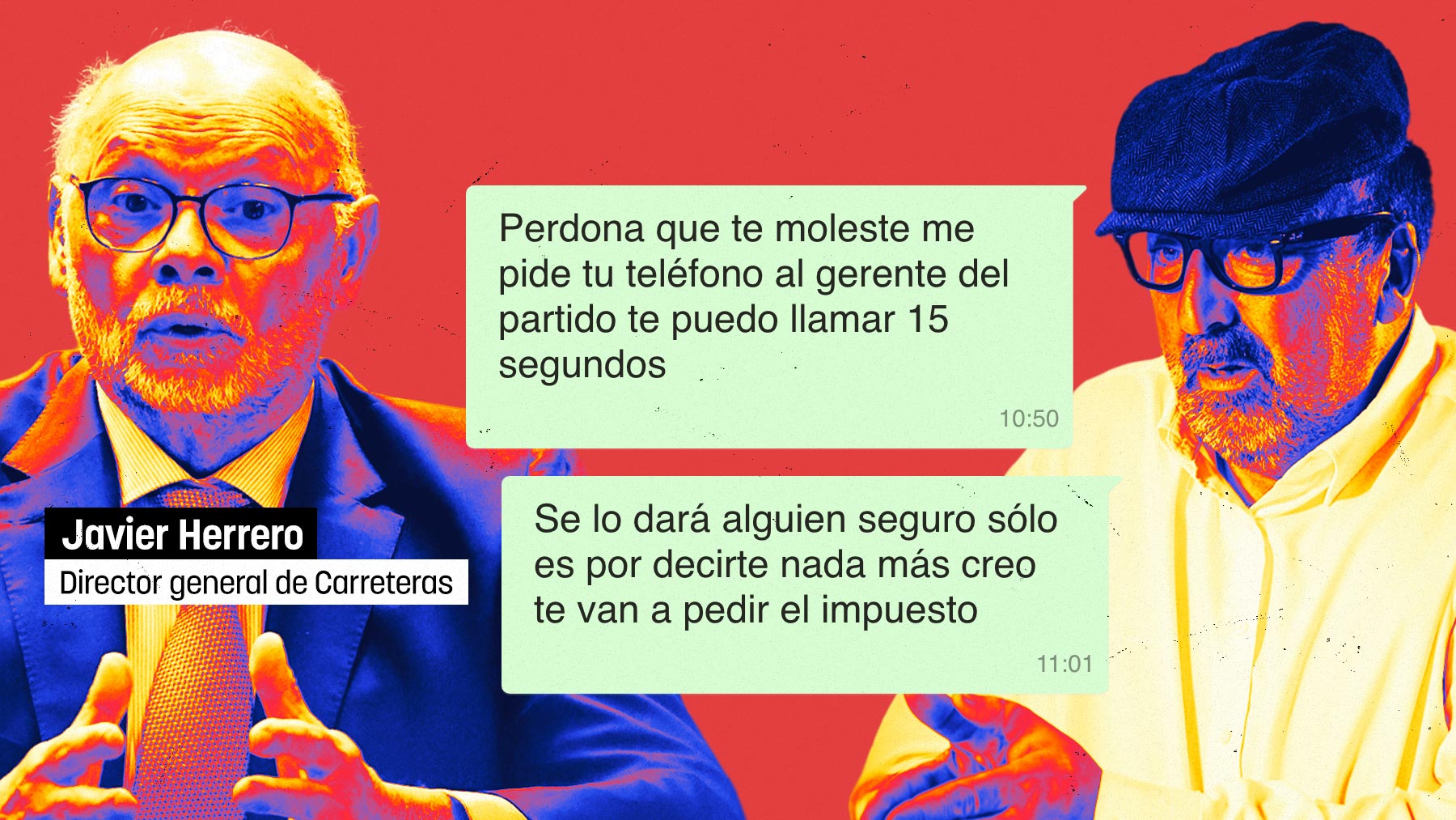 Mensajes de Koldo García con Javier Herrero.