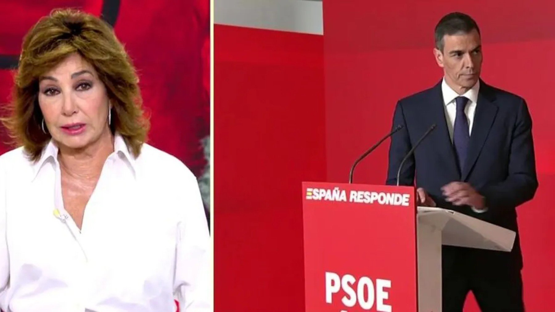 Ana Rosa Quintana y Pedro Sánchez.