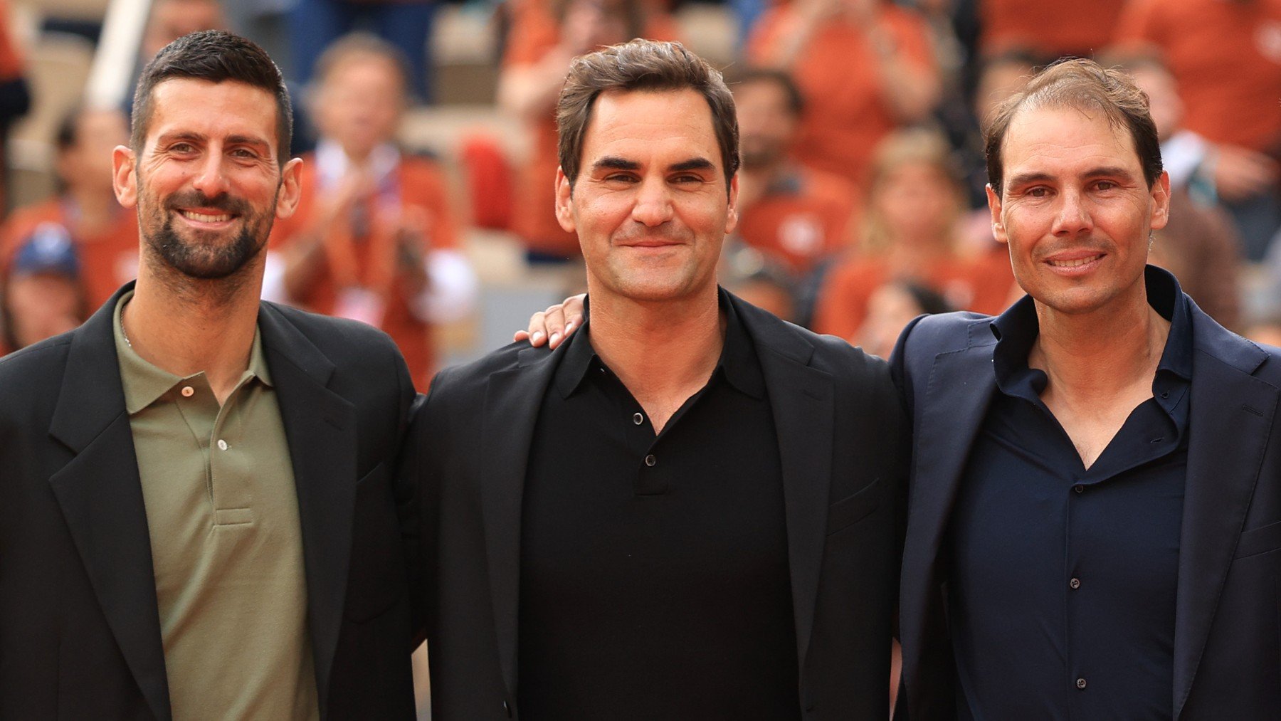 Djokovic junto a Federer y Nadal. (Getty)