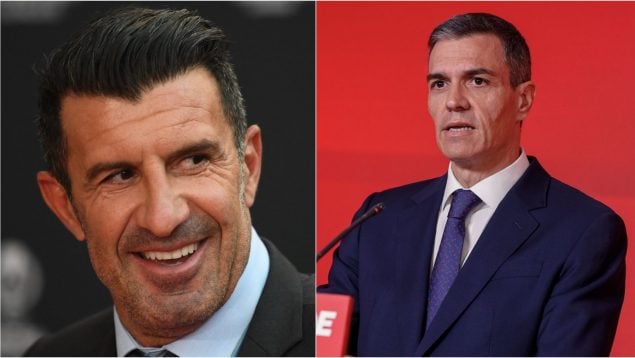 Luis Figo y Pedro Sánchez