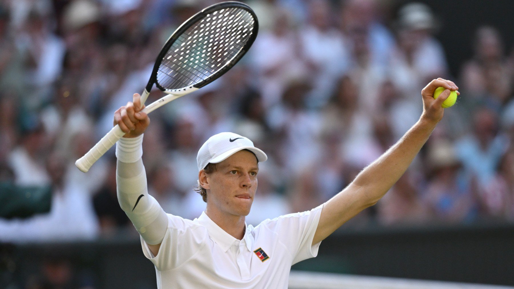 Jannik Sinner celebra su victoria reciente ante Djokovic. (Getty)