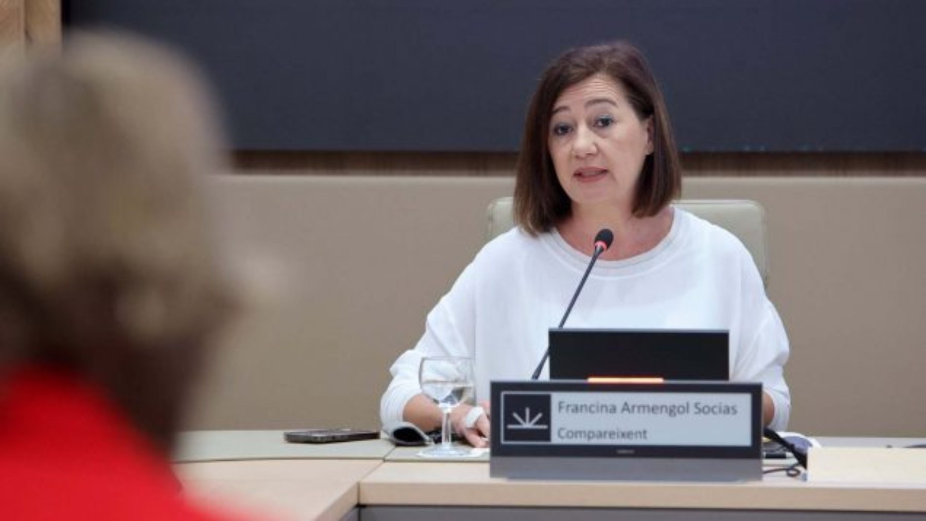Francina Armengol en la comisión de investigación del Parlament balear por el ‘caso Koldo’.