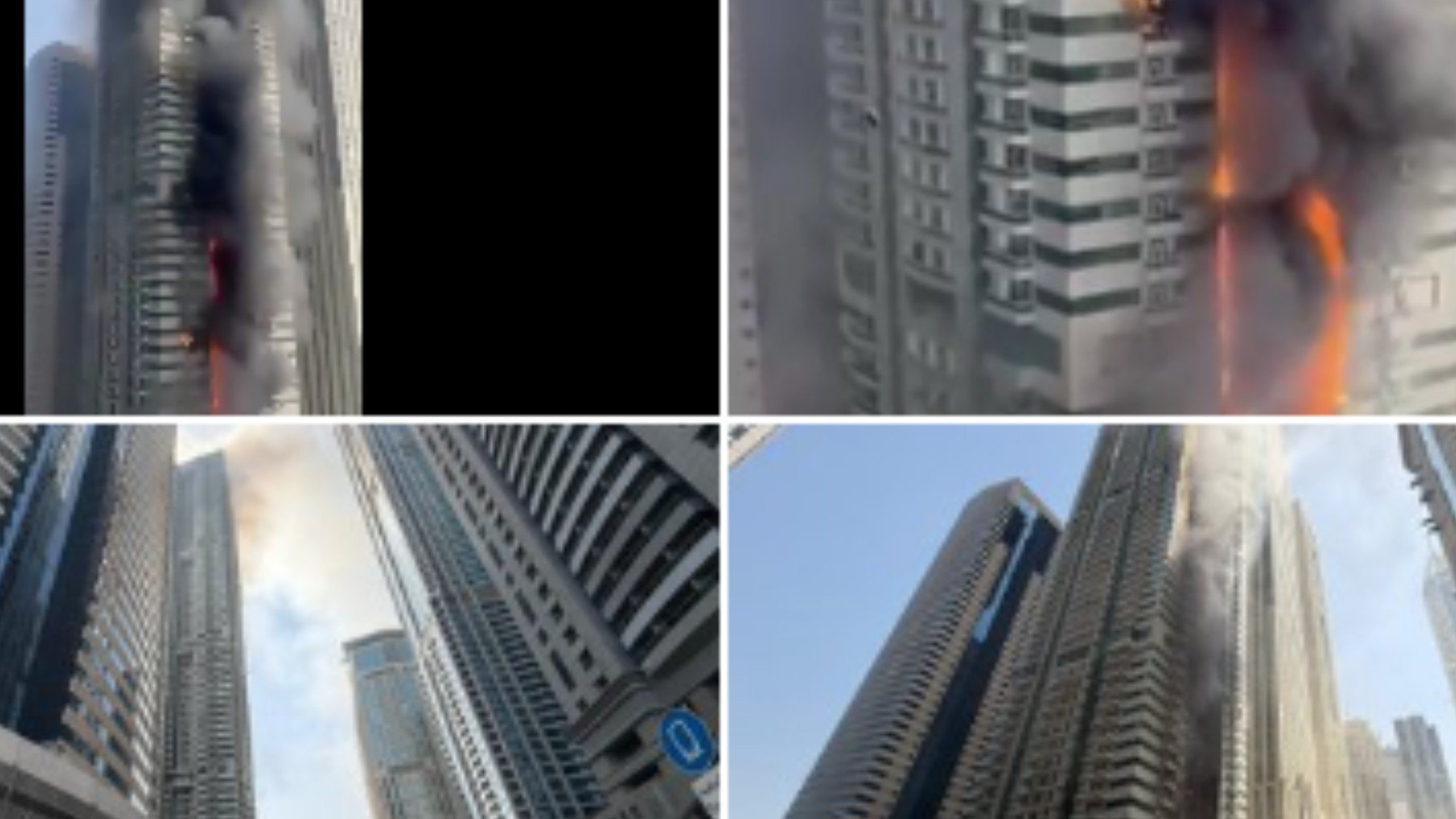 Edificio en llamas en Dubai