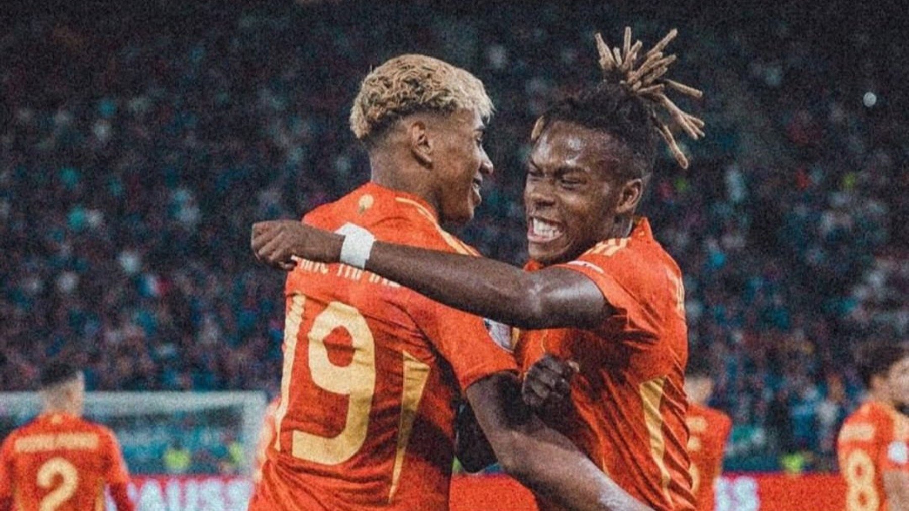 Lamine Yamal compartió esta foto con Nico Williams en sus redes sociales. (Captura de pantalla)