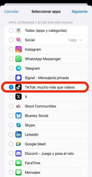 limitar tiempo TikTok