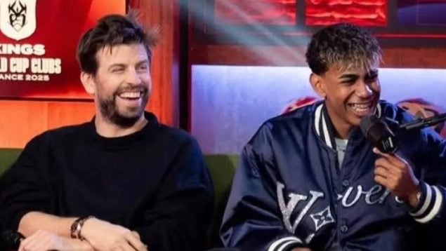 Gerard Piqué junto a Lamine Yamal. (Kings League)