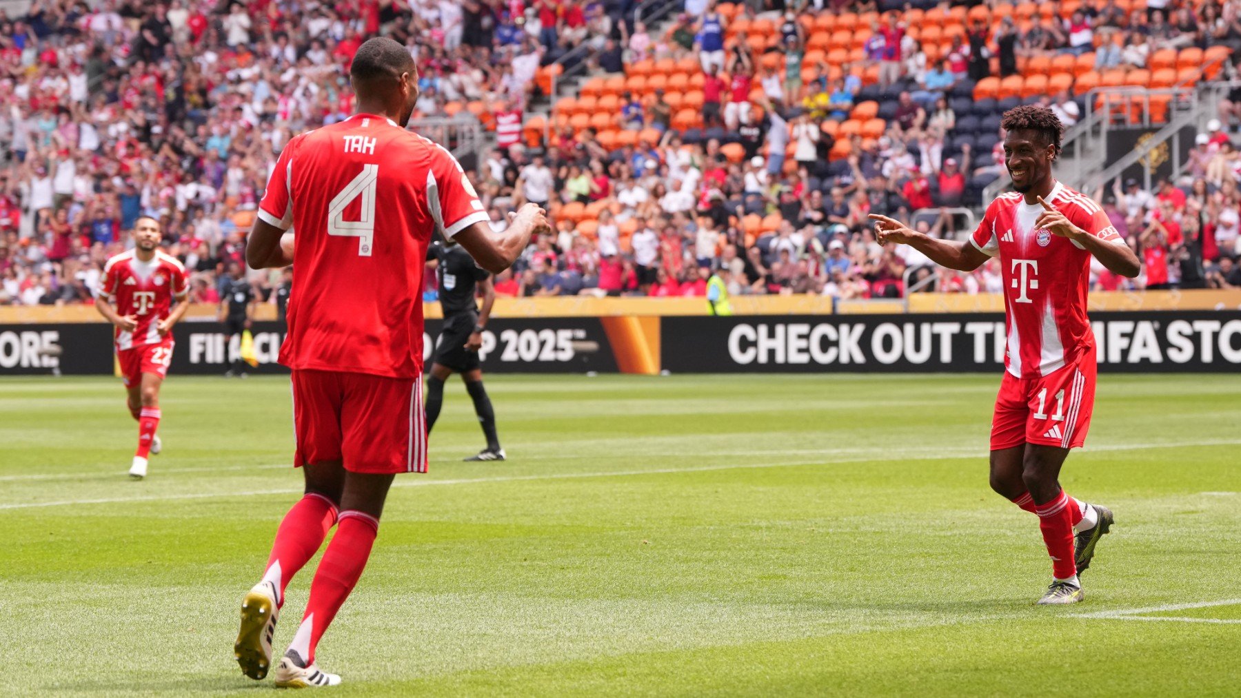 Coman y Tah. (Getty)