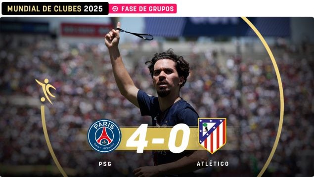El campeón de la Champions baja a la lona a un pobre Atlético