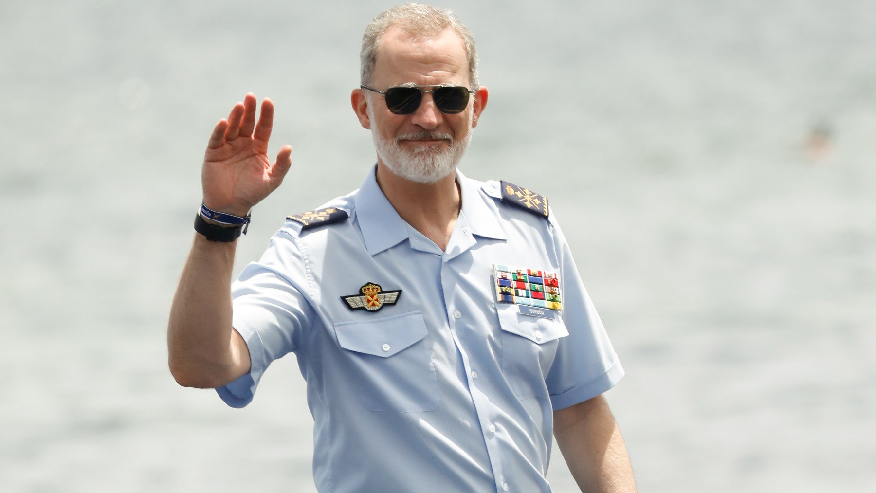 El Rey Felipe durante el festival aéreo Aire 2025. (Foto: Europa Press)