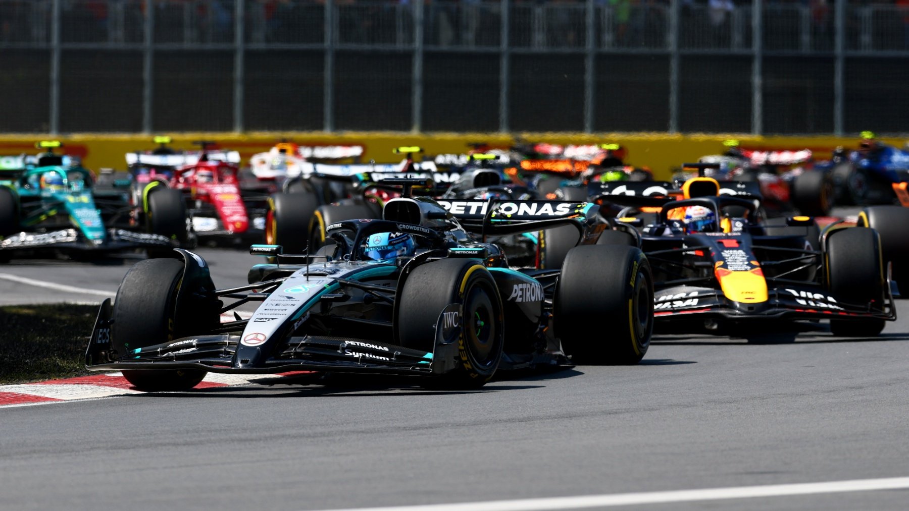 Imagen de la salida del GP de Canadá. (Getty)
