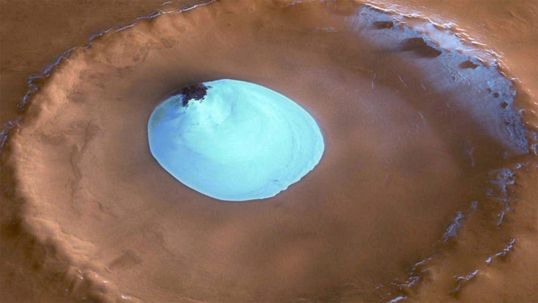 Agua en Marte. Foto: NASA