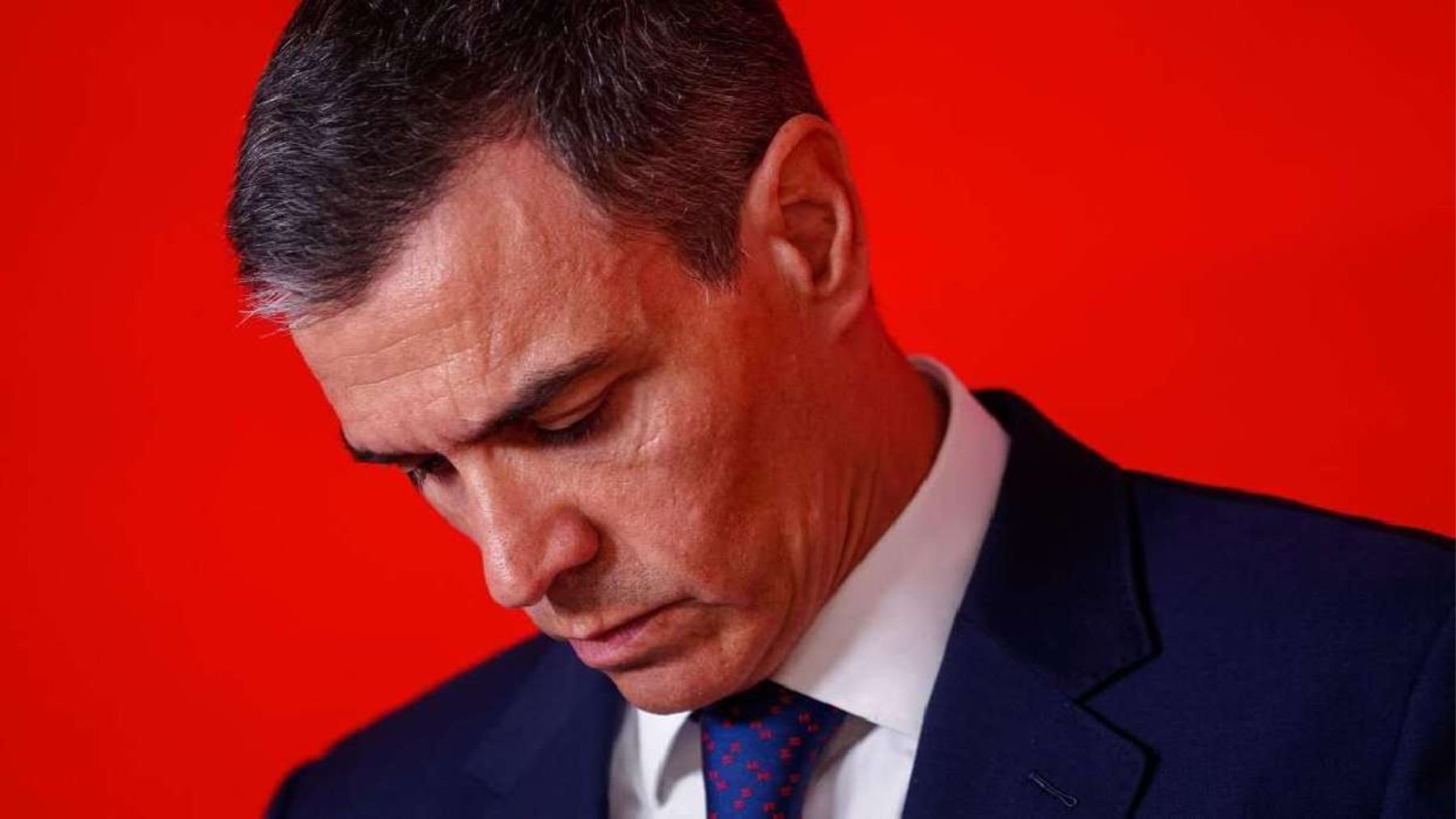 Pedro Sánchez en la sede del PSOE. (EFE)