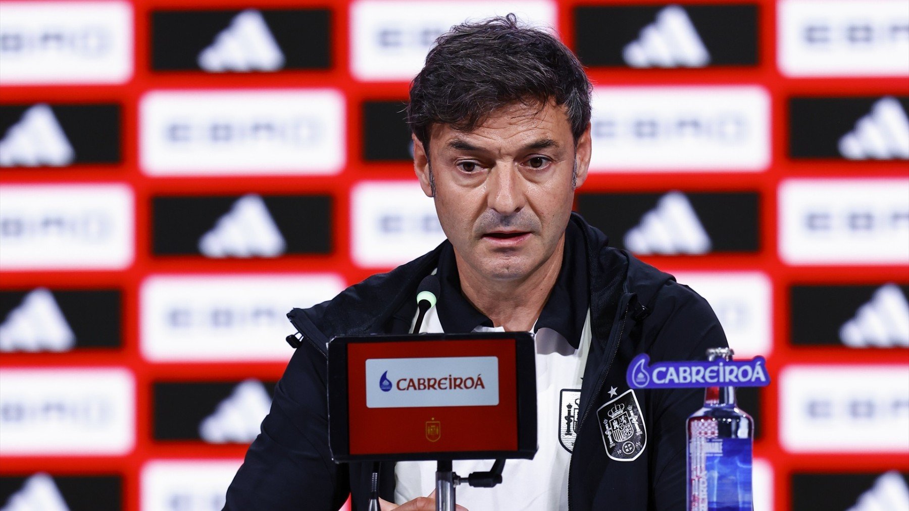 Santi Denia durante la rueda de prensa. (EP)