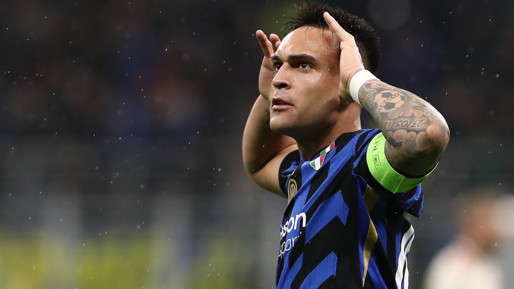 Lautaro Martínez, con el Inter de Milán. (Getty)