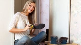 Zapatos, truco, limpieza