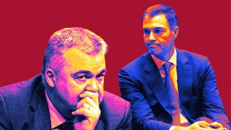 Santos Cerdán y Pedro Sánchez.